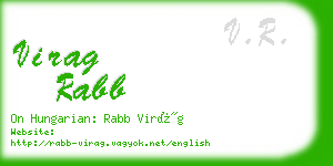 virag rabb business card